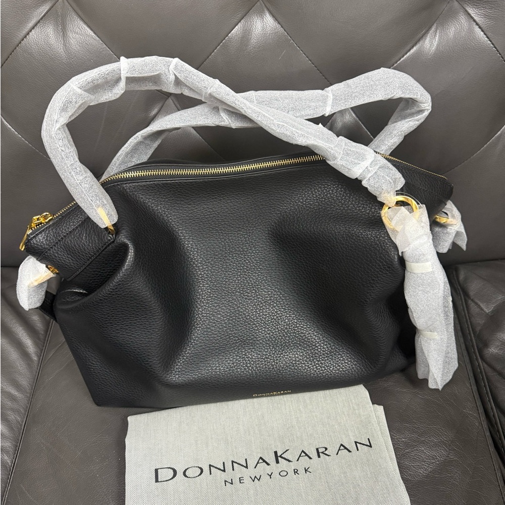 Donna Karan Black Leather Shoulder Bag